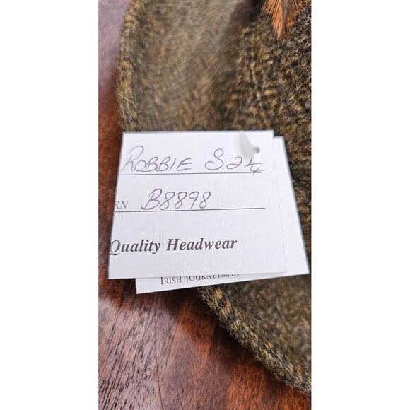 Jonathan Richards "Robbie" Brown Tweed Fedora 100% Wool Ireland 55/6 3/4 NWT - Picture 7 of 9